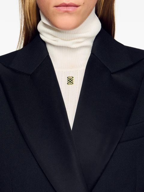 SANDRO double-breasted coat - Black