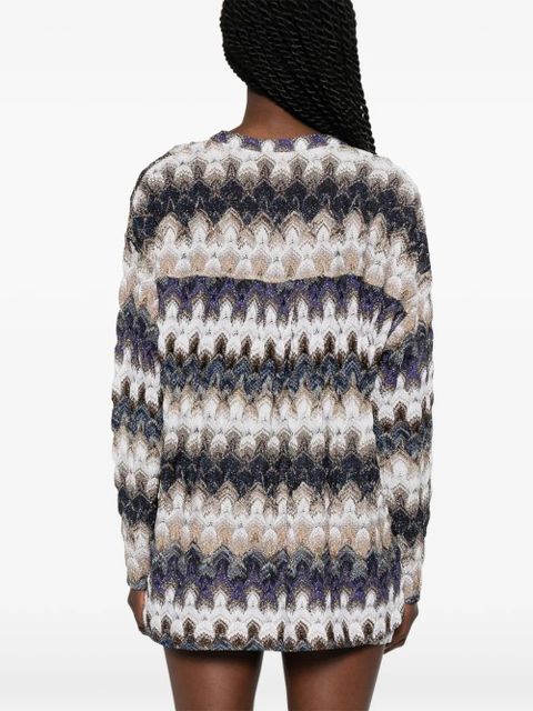 Missoni zigzag-pattern V-neck top - Blue