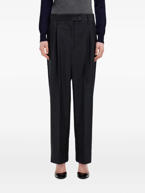 Ferragamo pinstripe pleated trousers - Grey