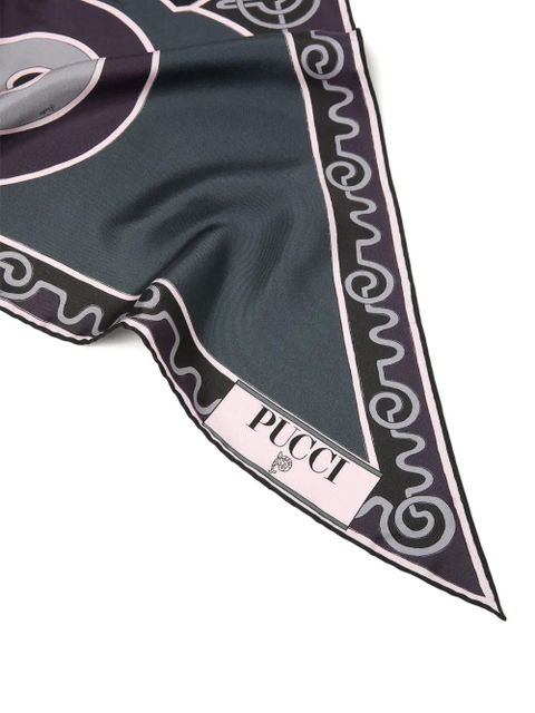 PUCCI astro-print triangle scarf - Black - zdjęcie produktu nr 2
