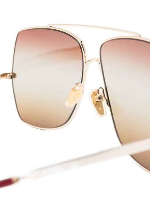 Chloé Eyewear geometric-shape sunglasses - Gold
