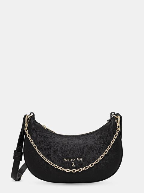 Patrizia Pepe torebka skórzana kolor czarny 8B0309 L001 - zdjęcie produktu nr 1
