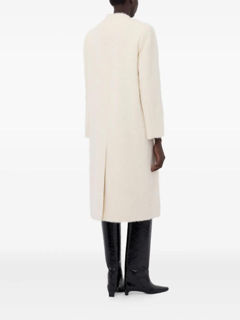 LouLou de Saison V-neck single-breasted coat - White