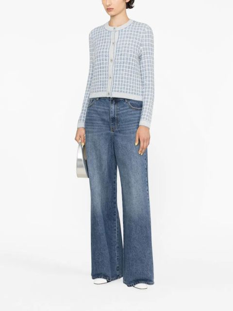 Self-Portrait wide-leg jeans - Blue