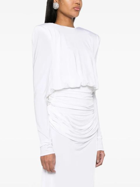 Magda Butrym long-sleeve draped blouse - White