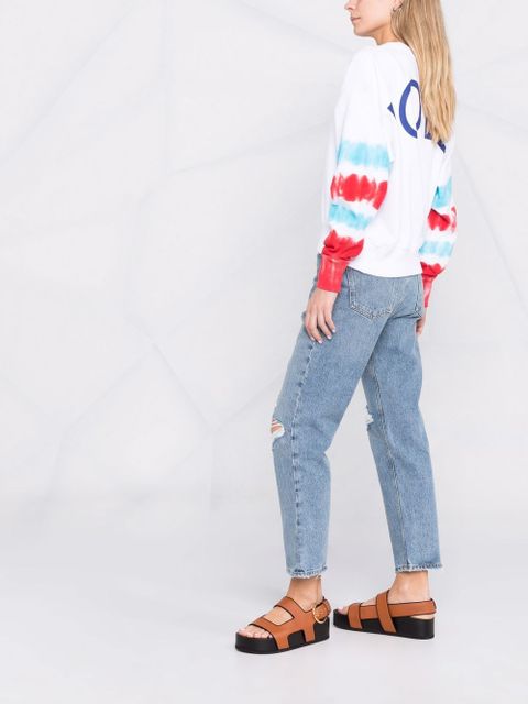 AGOLDE Fen distressed straight-leg jeans - Blue