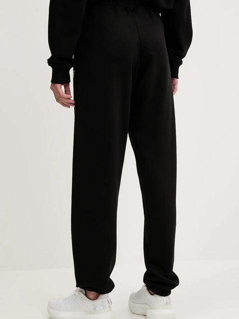 Guess spodnie dresowe bawełniane PRIMULA damskie kolor czarny gładkie V5YB17 KCRP0