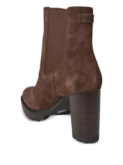 Lauren Ralph Lauren 75mm block-heel suede boots - Brown