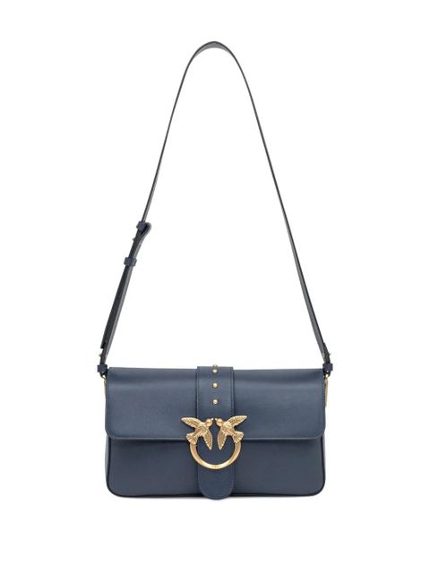 PINKO love birds clasp shoulder bag - Blue