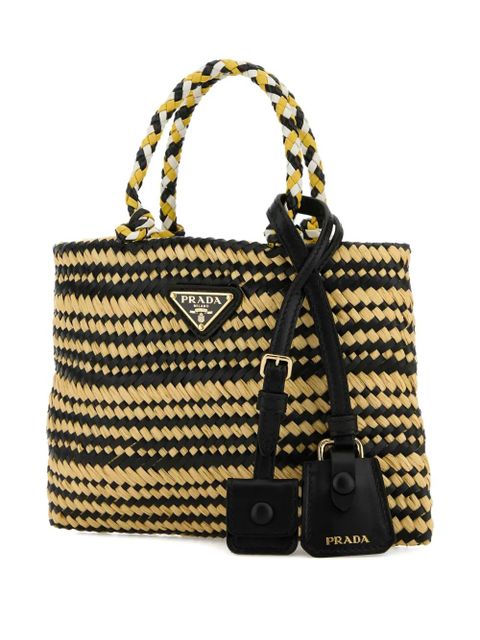 Prada raffia woven tote bag - Neutrals