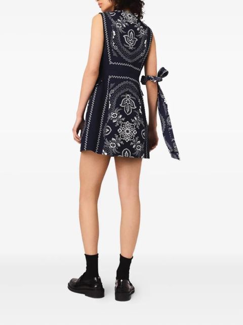 Maje bandana-print button-up dress - Blue - zdjęcie produktu nr 2