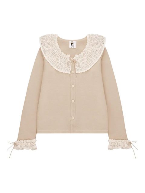Sleeper Malena lace-collar cardigan - Neutrals - zdjęcie produktu nr 1