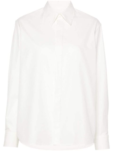 Saint Laurent long-sleeve cotton shirt - White