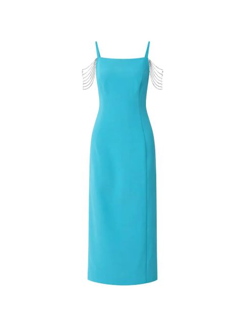 PINKO chain-embellished midi dress - Blue - zdjęcie produktu nr 1