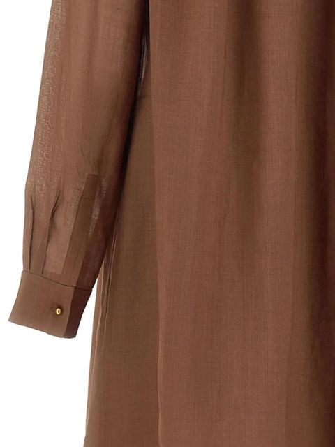 Max Mara sangallo lace ramie dress - Brown