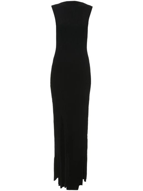 Victoria Beckham pleat-detailing sleeveless maxi dress - Black - zdjęcie produktu nr 1