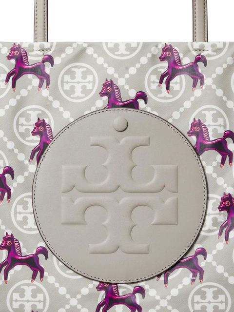 Tory Burch Ella horse-printed tote bag - Grey