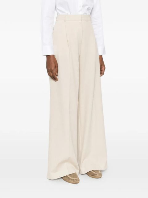 Max Mara textured wide leg trousers - Neutrals