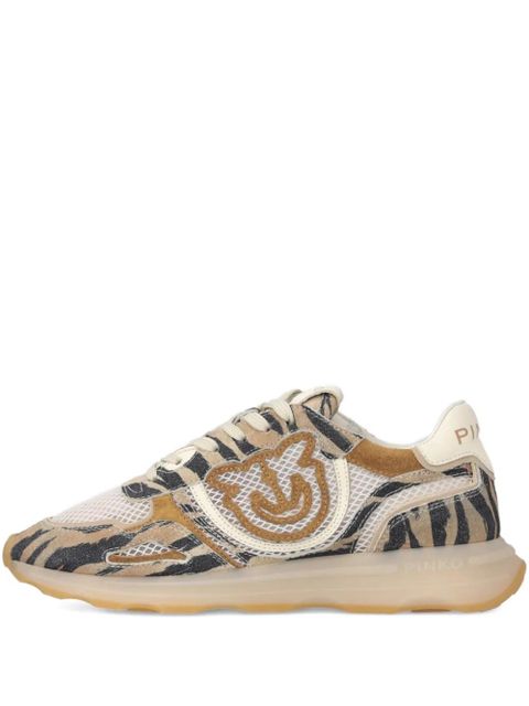 PINKO Zoe tiger-print logo sneakers - Neutrals - zdjęcie produktu nr 1