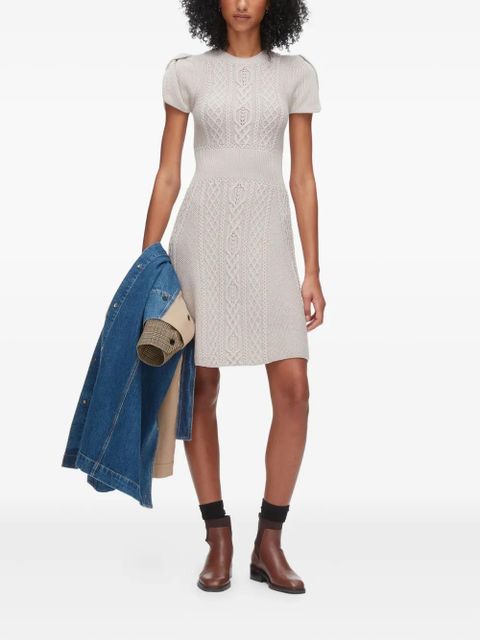3.1 Phillip Lim cable-knit short-sleeve mini dress - Grey - zdjęcie produktu nr 2