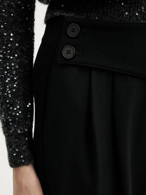 Fracomina spodnie damskie kolor czarny fason cygaretki high waist FJ25WV4004W42901