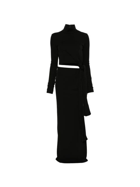 Sportmax Spxscout tie-detail maxi dress - Black - zdjęcie produktu nr 1
