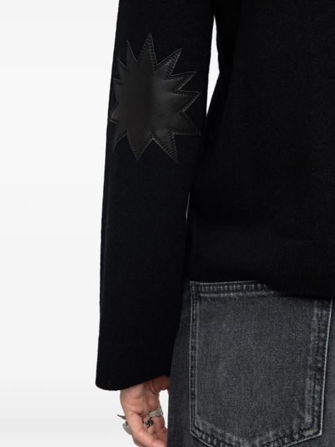 Zadig&Voltaire star-elbow sweater - Black