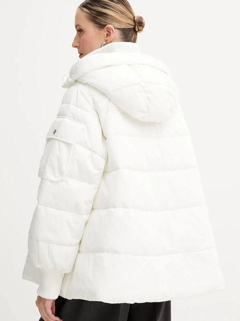 Pinko kurtka kolor biały zimowa 105384 A2PE