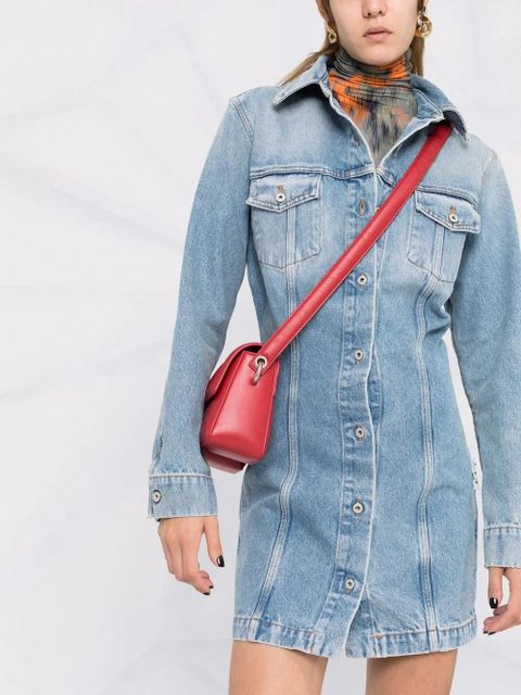 Off-White long-sleeve denim shirtdress - Blue - zdjęcie produktu nr 2