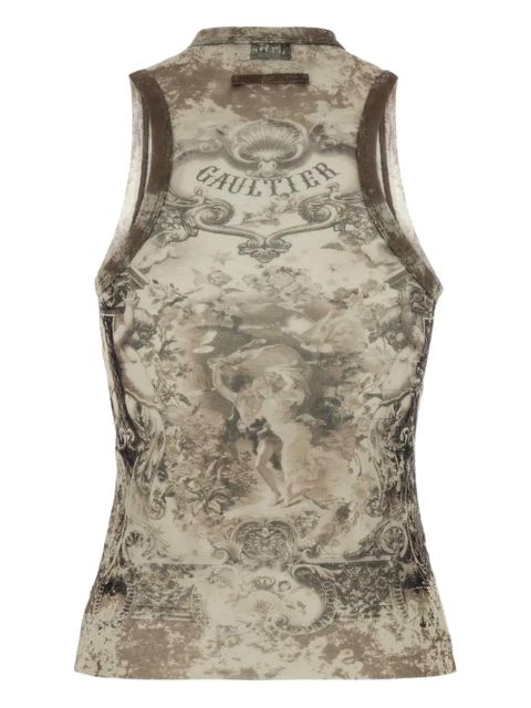 Jean Paul Gaultier graphic-print sleeveless top - Neutrals - zdjęcie produktu nr 2