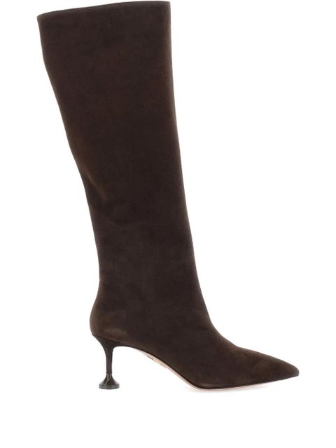 Aquazzura pointed stiletto heel boots - Brown - zdjęcie produktu nr 1