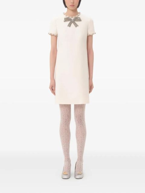 Valentino Garavani crystal-embellished mini dress - Neutrals - zdjęcie produktu nr 2