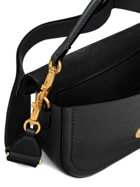 Valentino Garavani VLogo leather shoulder bag - Black