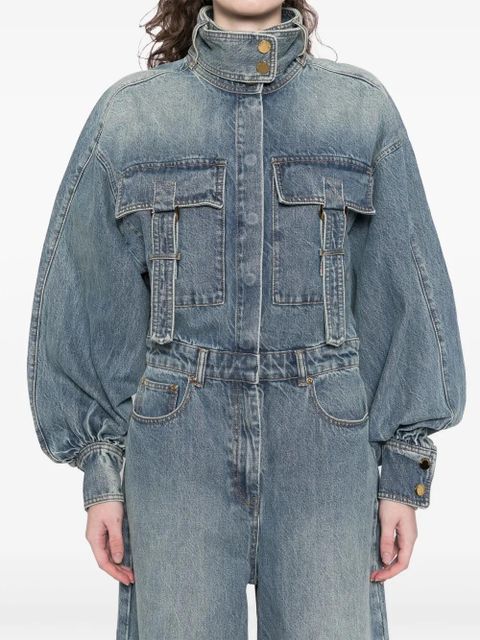 ZIMMERMANN illustration denim jumpsuit - Blue