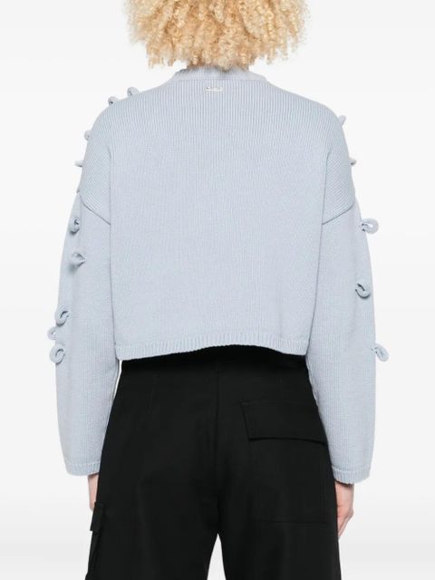 JW Anderson textured-pompom sweater - Blue