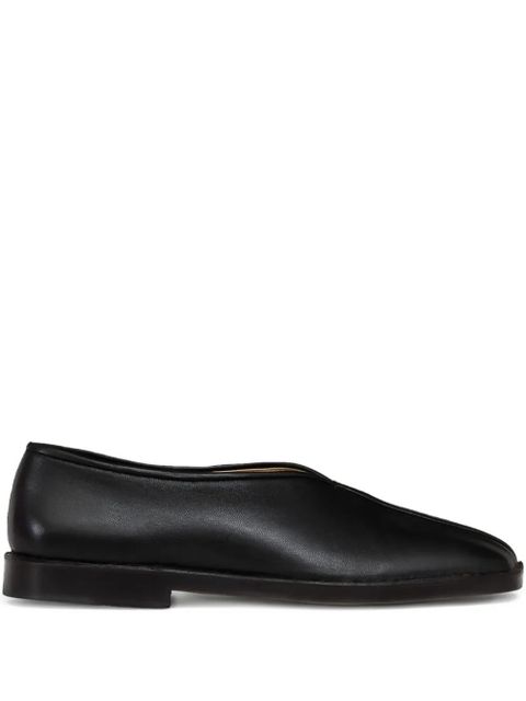 LEMAIRE piped square-toe loafers - Black - zdjęcie produktu nr 1