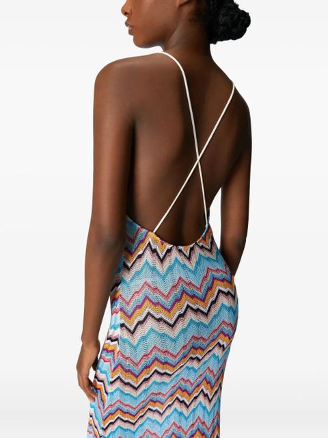 Missoni zigzag-pattern dress - Blue