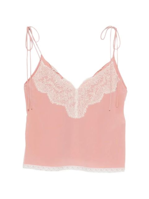 Valentino Garavani lace-trim tank top - Pink - zdjęcie produktu nr 1