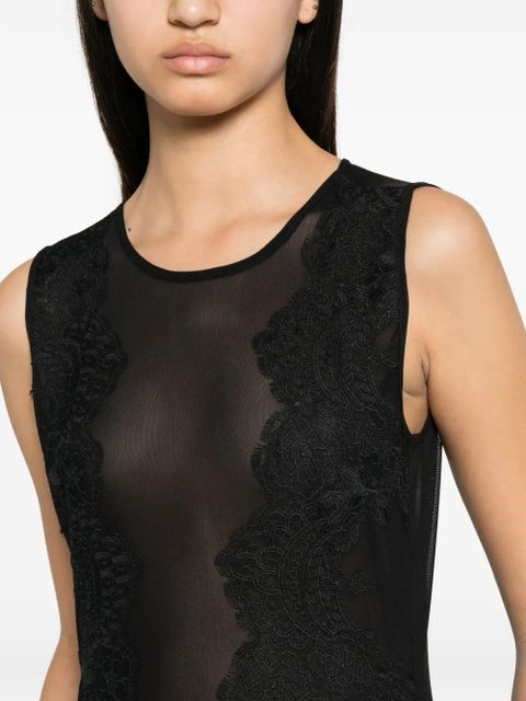 TWINSET flower-lace bodysuit - Black