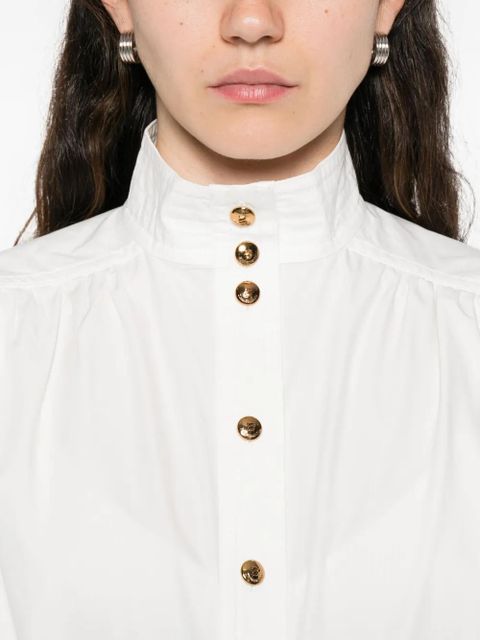 ZIMMERMANN mock-neck buttoned blouse - White - zdjęcie produktu nr 2