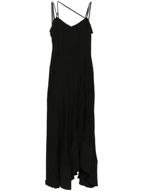 Lanvin asymmetric-hem pleated dress - Black - zdjęcie produktu nr 1
