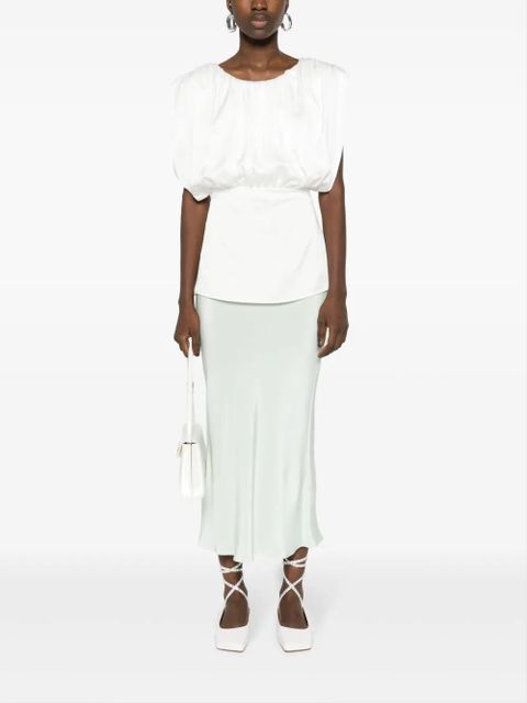 Jil Sander ruched-detailed sleeveless blouse - White - zdjęcie produktu nr 2