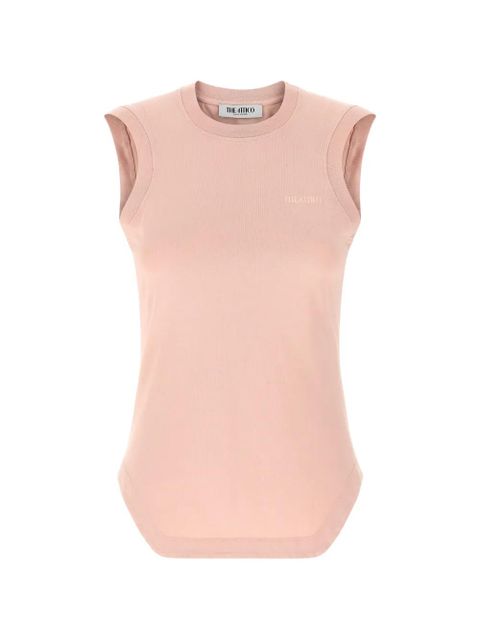 The Attico embroidered-logo sleeveless top - Pink - zdjęcie produktu nr 1