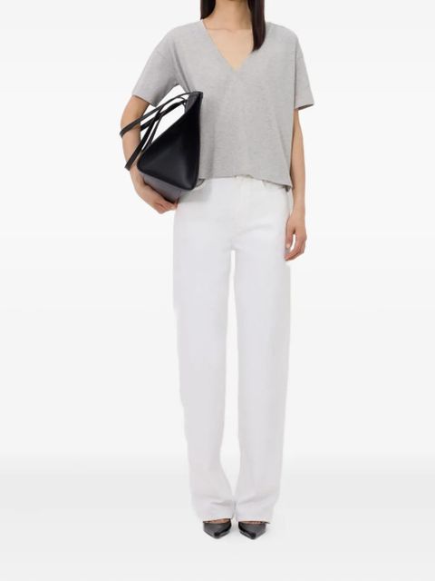 LouLou de Saison V-neck short-sleeved T-shirt - Grey