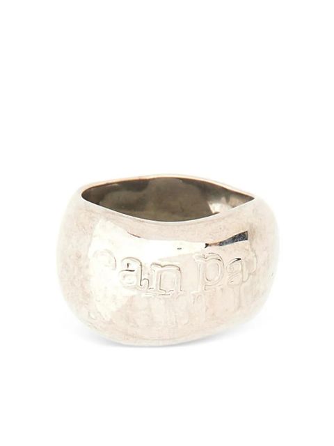 Jean Paul Gaultier embossed-logo ring - Silver - zdjęcie produktu nr 1