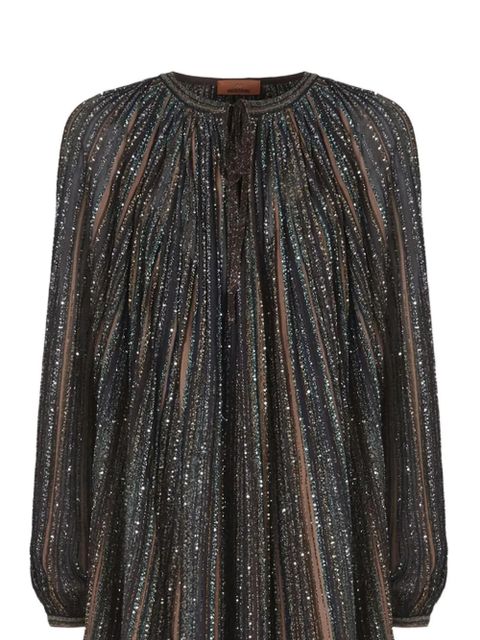 Missoni lamé long-sleeve maxi dress - Brown - zdjęcie produktu nr 2