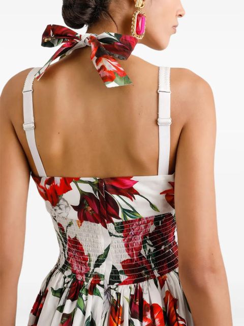 Dolce & Gabbana floral-print dress - White