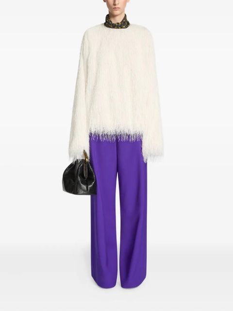 DRIES VAN NOTEN fringe-details blouse - White