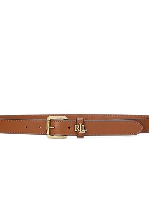 Lauren Ralph Lauren logo-plaque leather belt - Brown - zdjęcie produktu nr 2