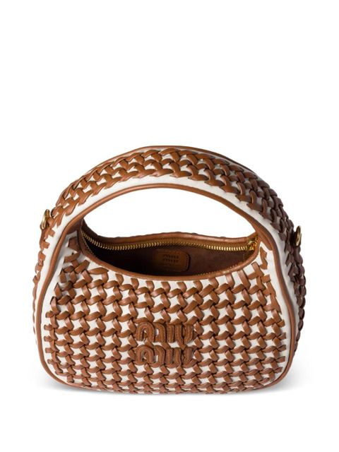 Miu Miu Wander woven shoulder bag - Brown